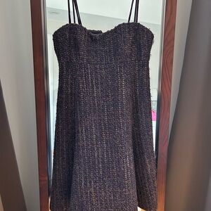 Nanette Lepore Multicolored Ribbed Bustier Cocktail Dress